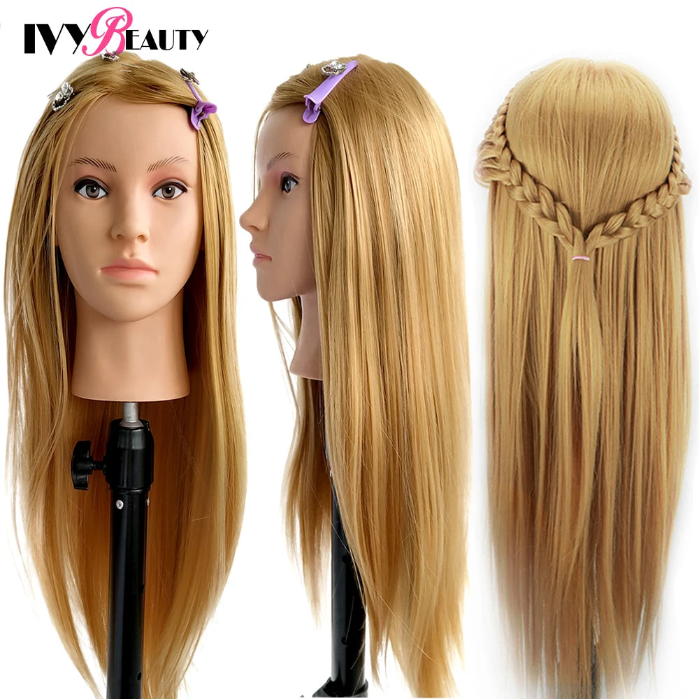 Nice Colorful Hairdressing Training Head For Hairdresser Hair Styles Cosmetology Manikin Dolls Head For Braiding tete de cabeza