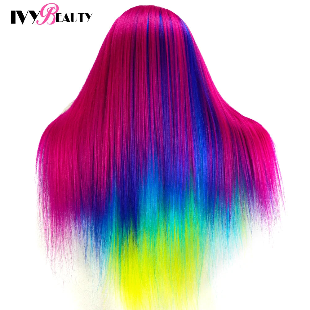 Nice Colorful Hairdressing Training Head For Hairdresser Hair Styles Cosmetology Manikin Dolls Head For Braiding tete de cabeza