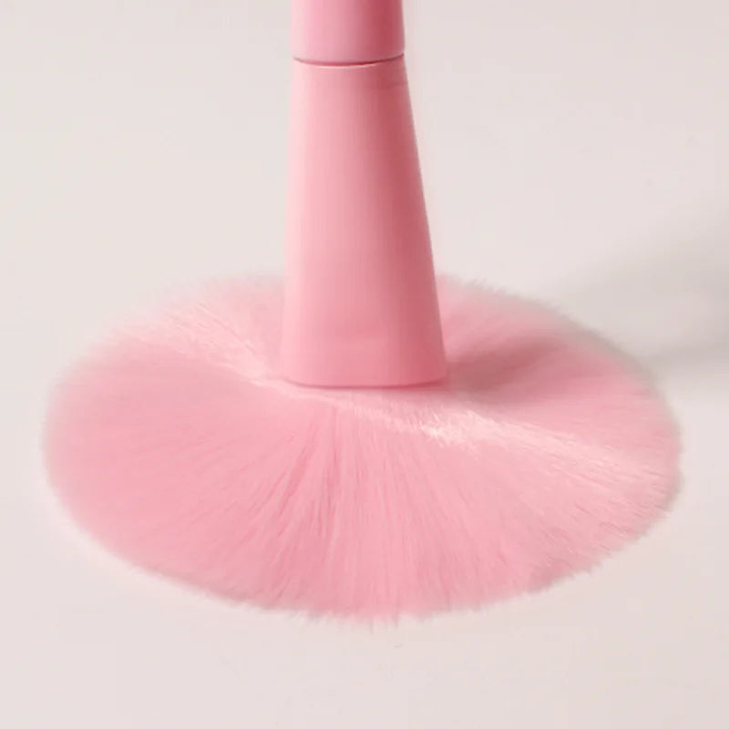 17-Piece Makeup Brush Set in Candy Colored Macaron Shades: Powder Brush, Eyebrow Brush, and More