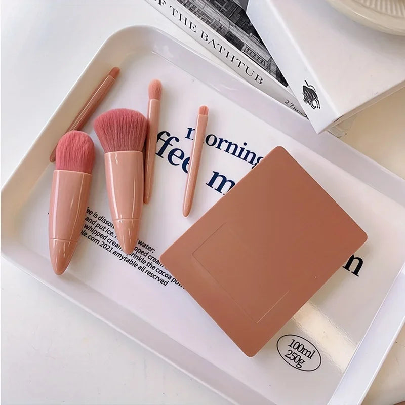 1 set 5pcs Travel Makeup Brush Set-Multi-Functional Mini Cosmetic Brushes for Foundation makeup brushes makeup brush set  beauty
