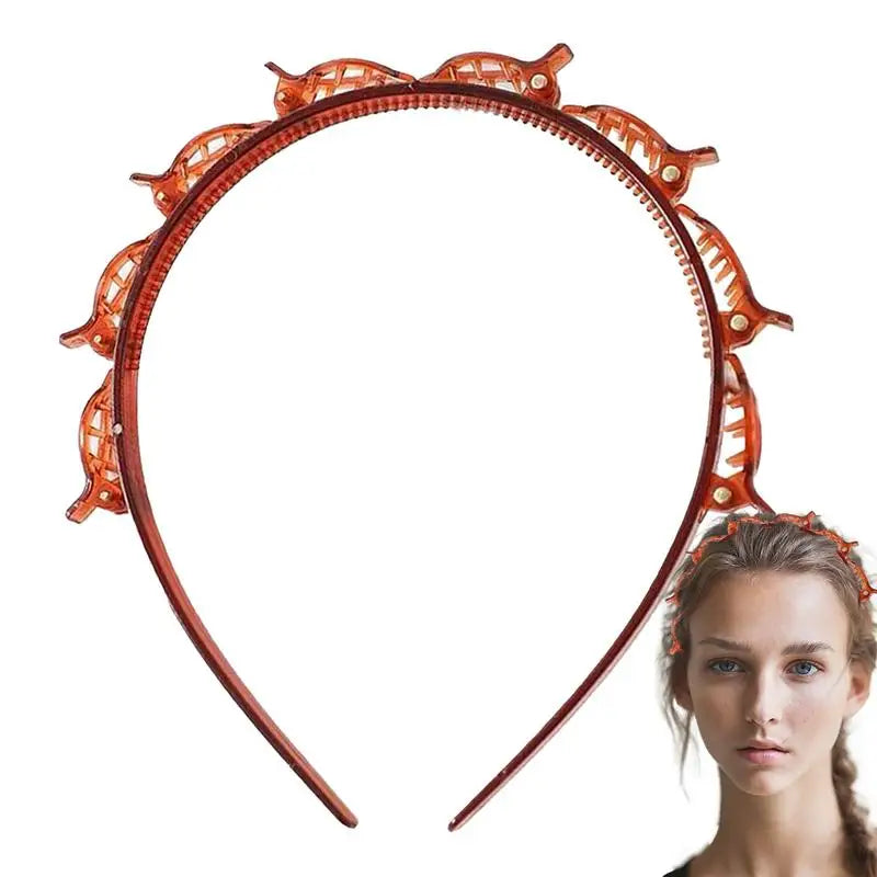 Bangs Hairstyle Hairpin Hairstyle Hairpin Headband Toothed Braid Tool Professional Weave Bangs Clip Hair Accessories For Girls