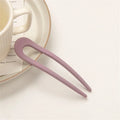 French Styles Wavy U Shaped Hairpins 2 Prong Resin Hair Forks For Buns Chignons Women Girls Party Hairstyle Accessories
