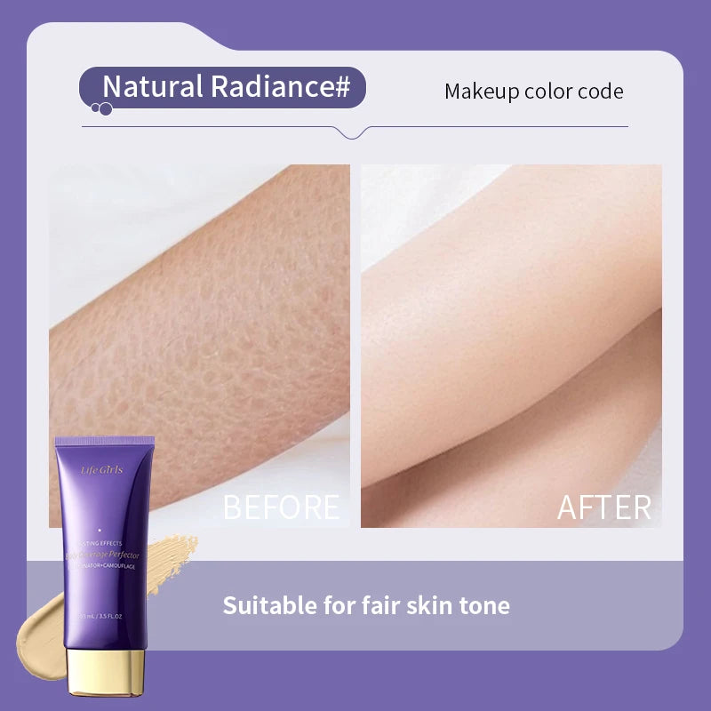 Life Girlsbody Coverage Perfector,Body Foundation Conceals Blemishes Perfectly, Covers Tattoos Without Smudging, and Lasts Long