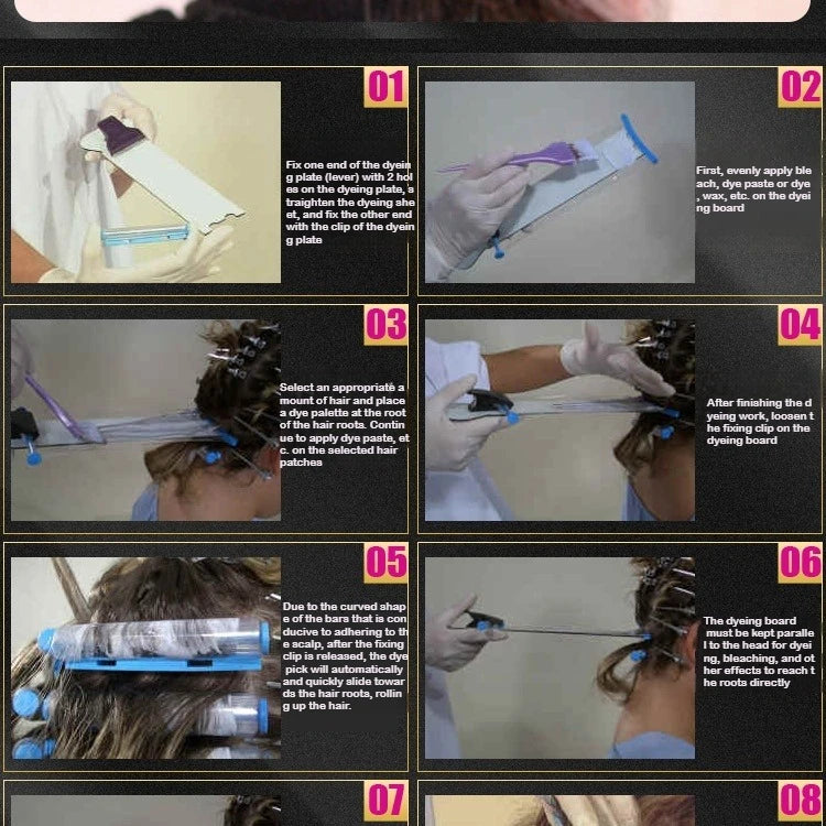 Hair Salon Balayage Board Barbershop Hairdresser Design Styling Tool Set Accessory Professional Dyes Hair Coloring Dyeing Board