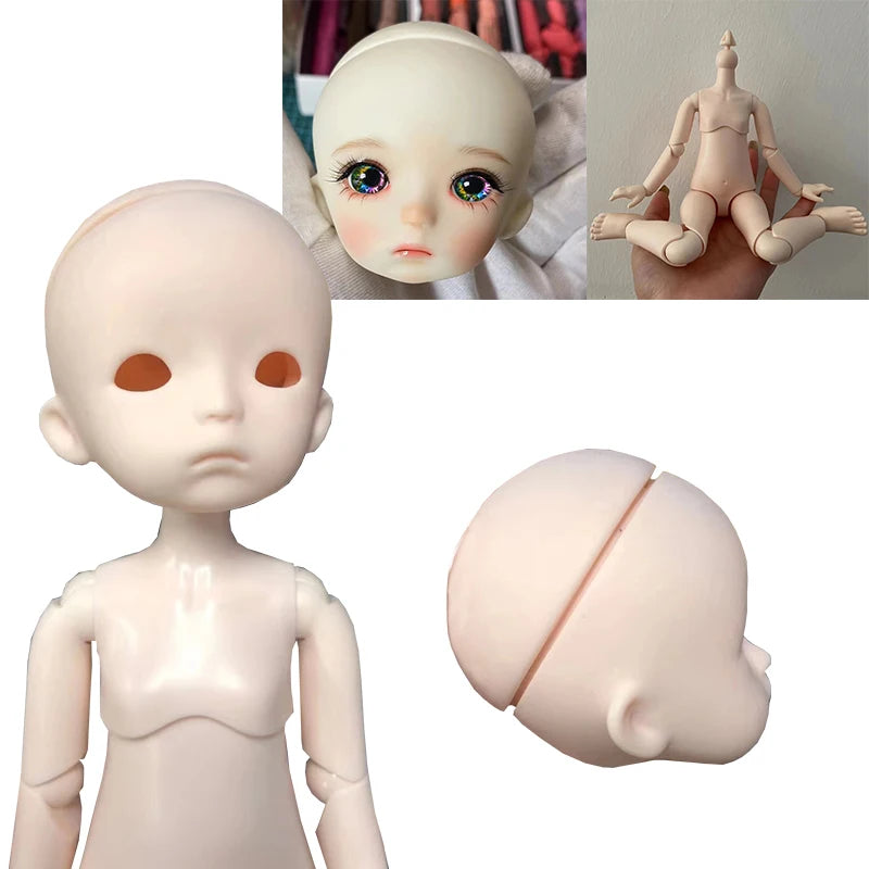 White / Nude Skin 1/6 Bjd Doll Mechanical Joint Body 30cm Practice Makeup Doll Kids Girls Doll Toy Gift