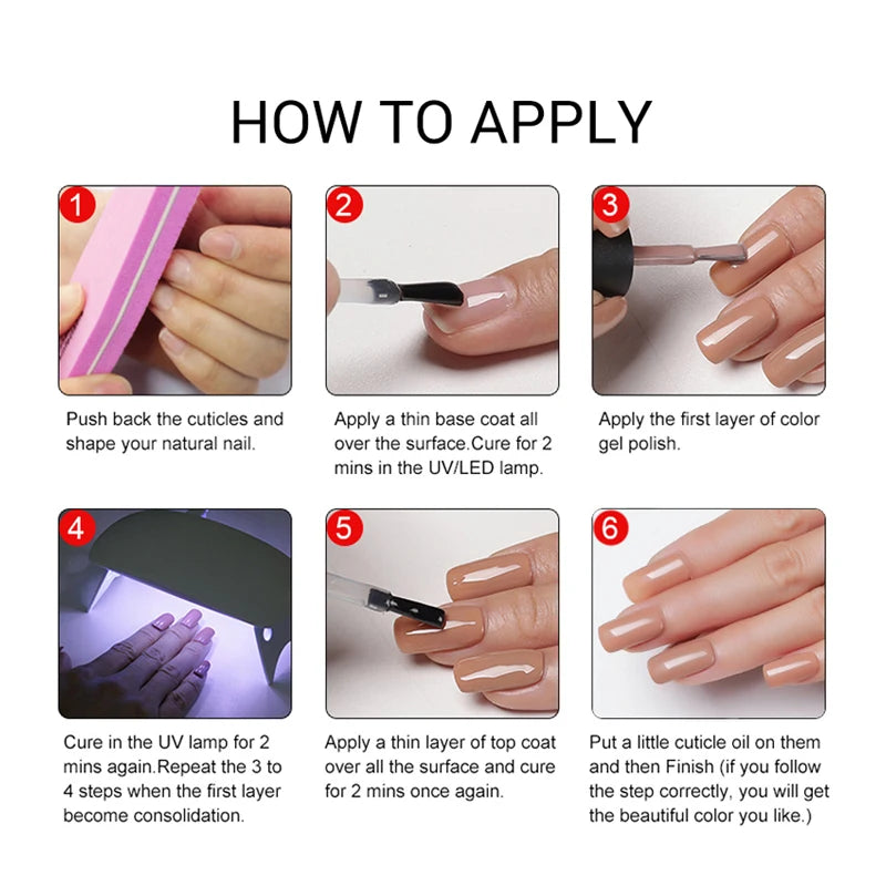 NAILCO 15ml Translucent Gel Nail Polish Semi-permanent Varnish UV Nails Art Glitter HEMA TPO FREE Gel Polish Manicure For Nails