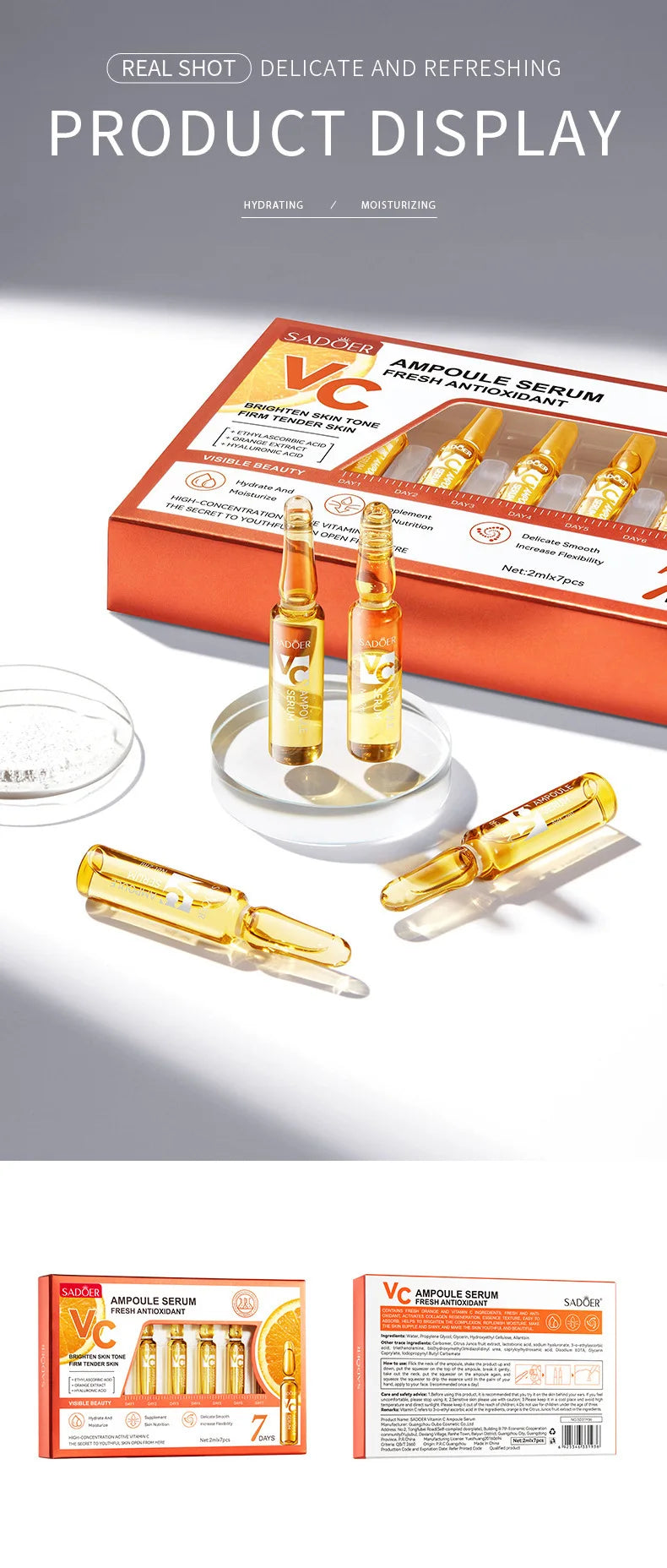 24K Gold Anti-aging Face Serum Dark Spots Removal Hyaluronic Acid Pore Minimizer Whitening Wrinkle Remove Essence Skin Care