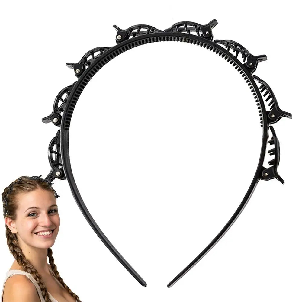 Bangs Hairstyle Hairpin Hairstyle Hairpin Headband Toothed Braid Tool Professional Weave Bangs Clip Hair Accessories For Girls