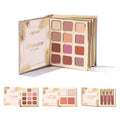 Professional Makeup Palette in Book Style 24-Hour Waterproof Lipstick Powder Blush Bright Colorful Eyeshadow Palette for Travel