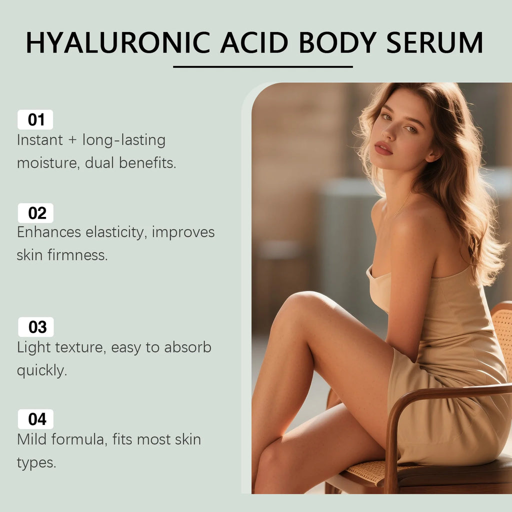 Body Moisturize Essence Enhance Firmness Elasticity Long Lasting Hydration Nourish Smooth Improve Texture Hyaluronic Acid Lotion