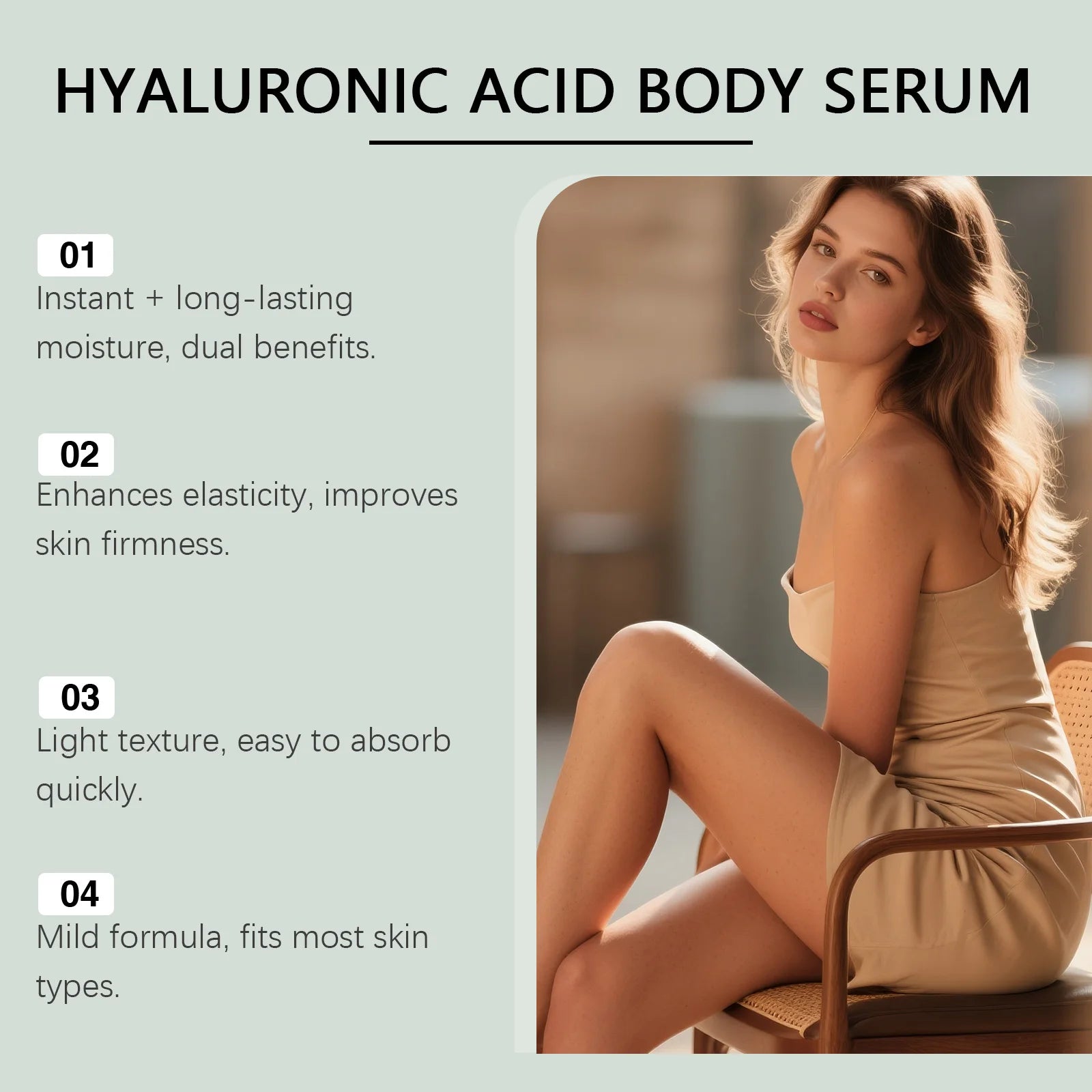Body Moisturize Essence Enhance Firmness Elasticity Long Lasting Hydration Nourish Smooth Improve Texture Hyaluronic Acid Lotion