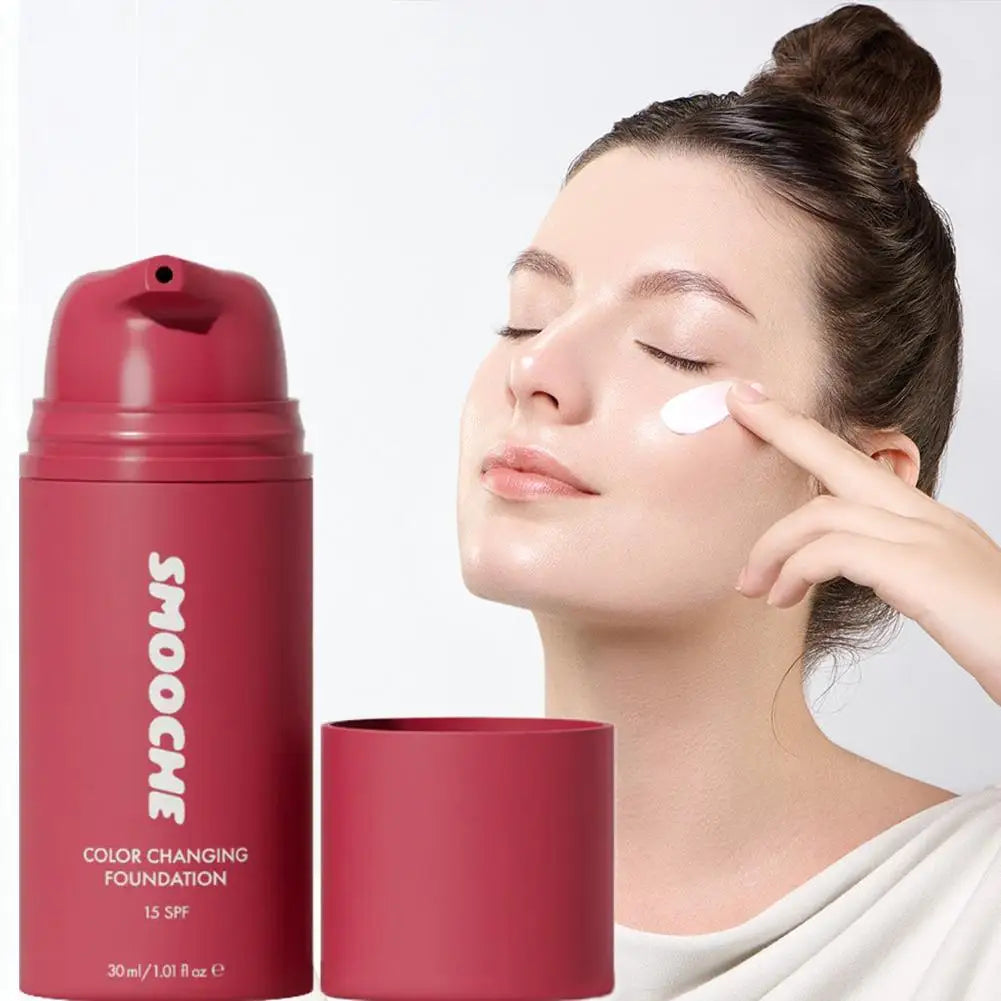 Daily Makeup Color Changing Foundation Automatically Matches Skin Tone Conceals Imperfections And Keeps Skin Smooth All Day