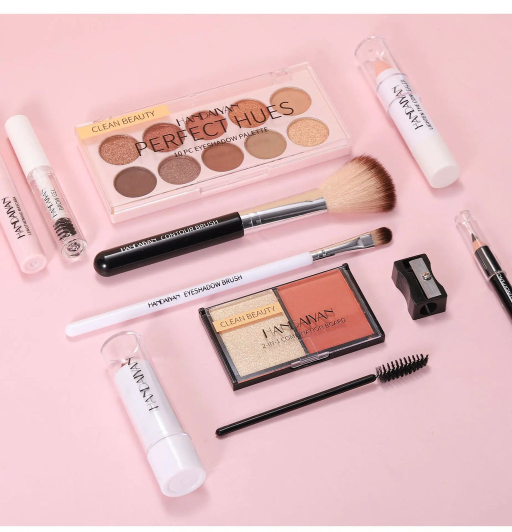 Professional Makeup Kit 11 Pieces Shadow Contour Blusher Set Waterproof Highly Pigmented Smudge Proof Face Cosmetics Collection