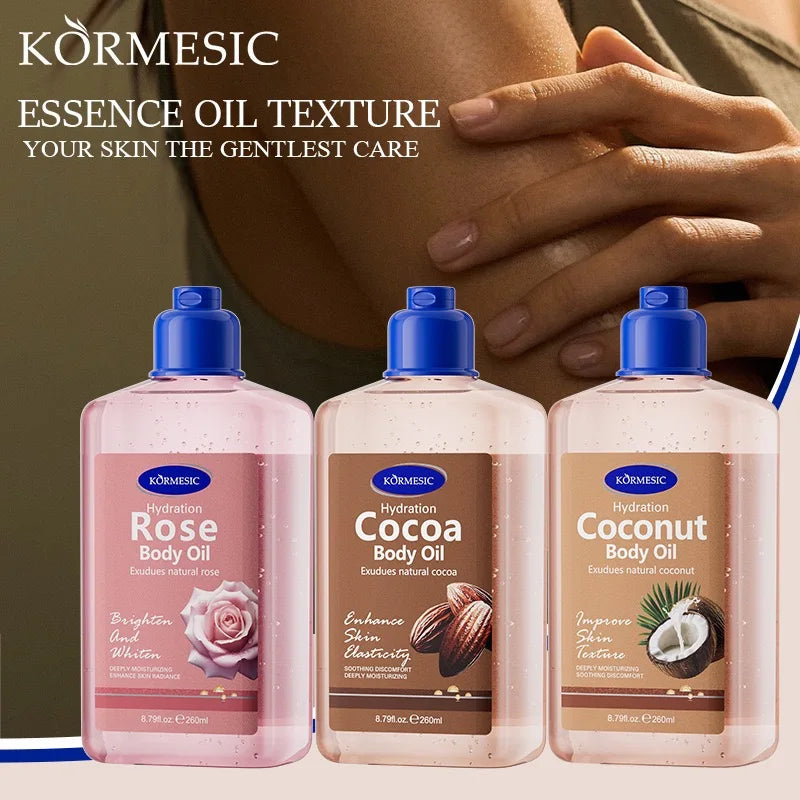 New Body Care Oil  Brightens Skin  Suitable for all skin types，Coconut Body Oil，Cocoa Body Oil，Rose Body Oil，VITALIZING BODY OI