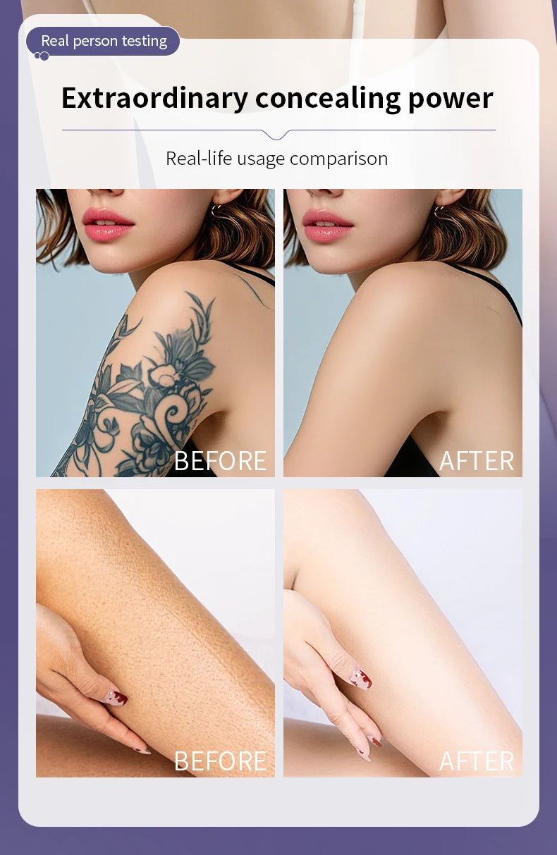 Life Girlsbody Coverage Perfector,Body Foundation Conceals Blemishes Perfectly, Covers Tattoos Without Smudging, and Lasts Long