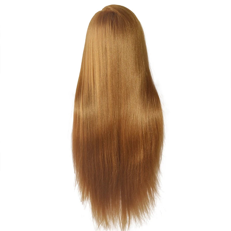 Head Dolls For Hairdressers  Mannequin Head with 65cm Synthetic Hair Hairdressing Styling Training Head