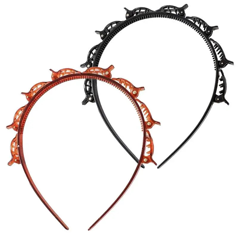 Bangs Hairstyle Hairpin Hairstyle Hairpin Headband Toothed Braid Tool Professional Weave Bangs Clip Hair Accessories For Girls