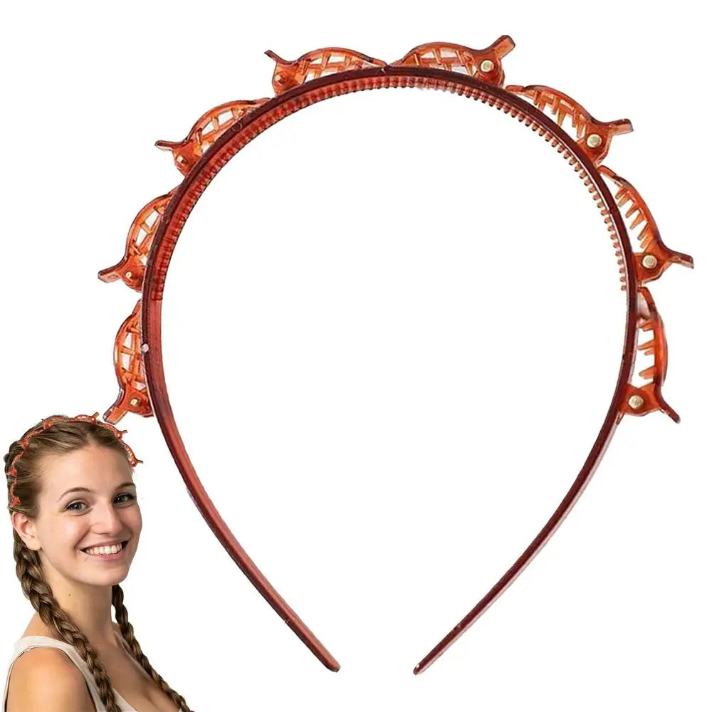Bangs Hairstyle Hairpin Hairstyle Hairpin Headband Toothed Braid Tool Professional Weave Bangs Clip Hair Accessories For Girls