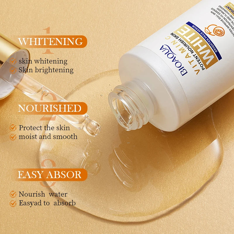 BIOAQUA Vitamin C Face Serum Whitening Moisturizing Anti Wrinkles Anti Wrinkles Anti-Aging Facial Essence for Face Skin Care