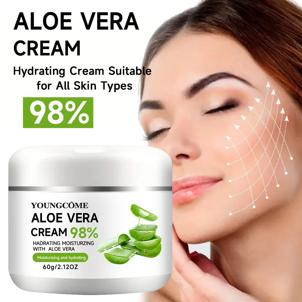 98% Aloe Vera Face Cream Moisturiser Facial Anti Aging Whitening Skin Care Repair Fade Fine Lines Wrinkle Remover Face Cream