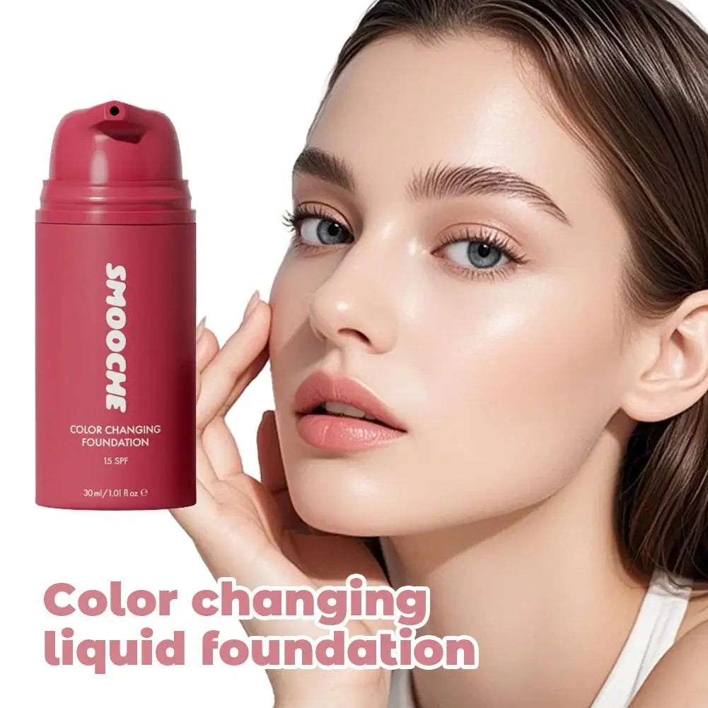 Daily Makeup Color Changing Foundation Automatically Matches Skin Tone Conceals Imperfections And Keeps Skin Smooth All Day