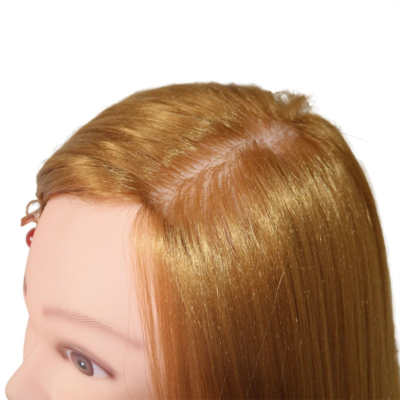 Head Dolls For Hairdressers  Mannequin Head with 65cm Synthetic Hair Hairdressing Styling Training Head