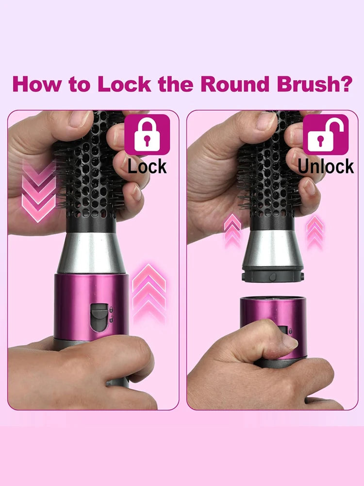 2-Piece Hair Styling Brush Set with Pre-Styling and Small Round Brush Heads Creates voluminous hair Compatible with Airwrap