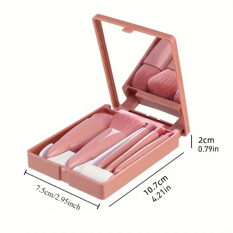 1 set 5pcs Travel Makeup Brush Set-Multi-Functional Mini Cosmetic Brushes for Foundation makeup brushes makeup brush set  beauty