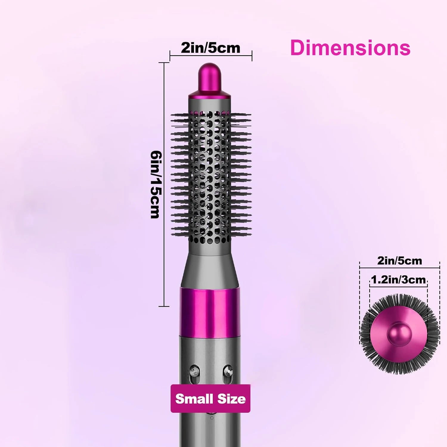 2-Piece Hair Styling Brush Set with Pre-Styling and Small Round Brush Heads Creates voluminous hair Compatible with Airwrap