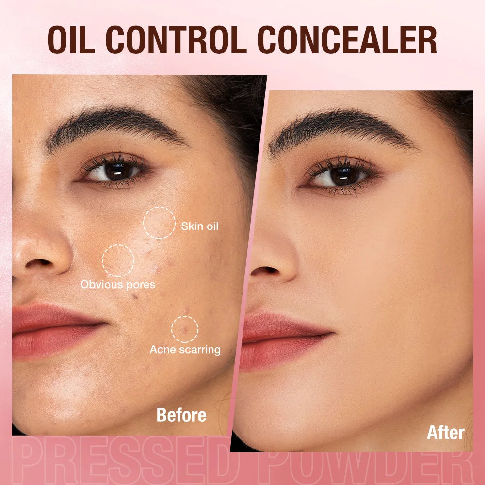 Face Setting Powder Normal Size Soft Focus Fixed Make Up Oil Control Light Skin Perfect for Whitening Waterproof Lasting Makeup