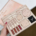Face Makeup Set Double End Lip Glaze, Pressed Powder,Blush,Eyeshadow, Eyebrow Pen,Eyeliner,Lip Oil Gift Cosmetics