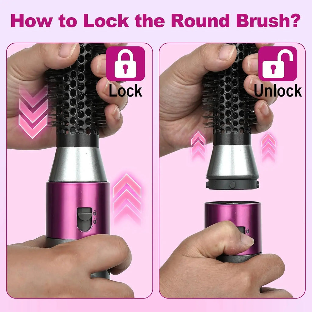 2-Piece Hair Styling Brush Set with Pre-Styling and Small Round Brush Heads Creates voluminous hair Compatible with Airwrap