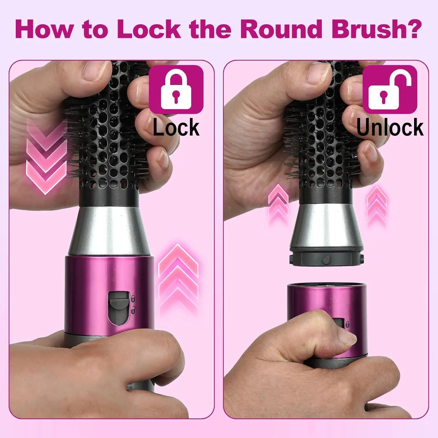 2-Piece Hair Styling Brush Set with Pre-Styling and Small Round Brush Heads Creates voluminous hair Compatible with Airwrap