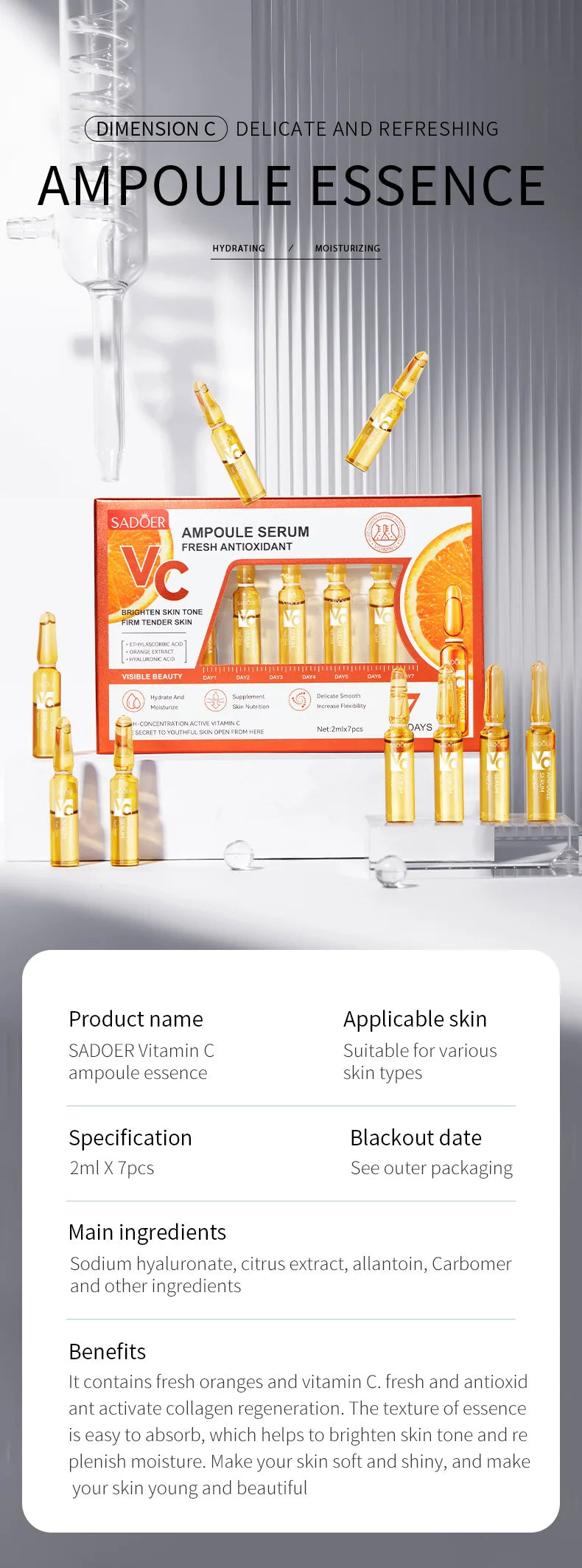 24K Gold Anti-aging Face Serum Dark Spots Removal Hyaluronic Acid Pore Minimizer Whitening Wrinkle Remove Essence Skin Care
