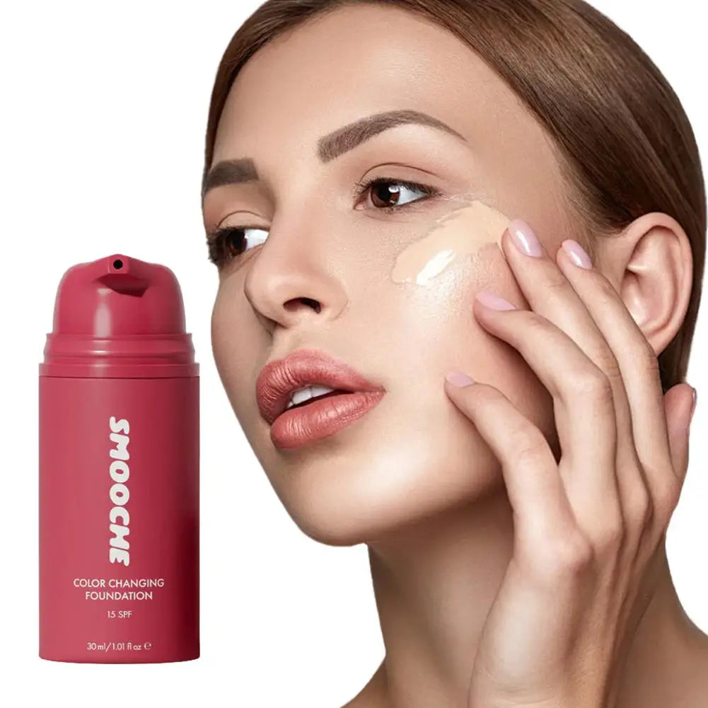 Daily Makeup Color Changing Foundation Automatically Matches Skin Tone Conceals Imperfections And Keeps Skin Smooth All Day