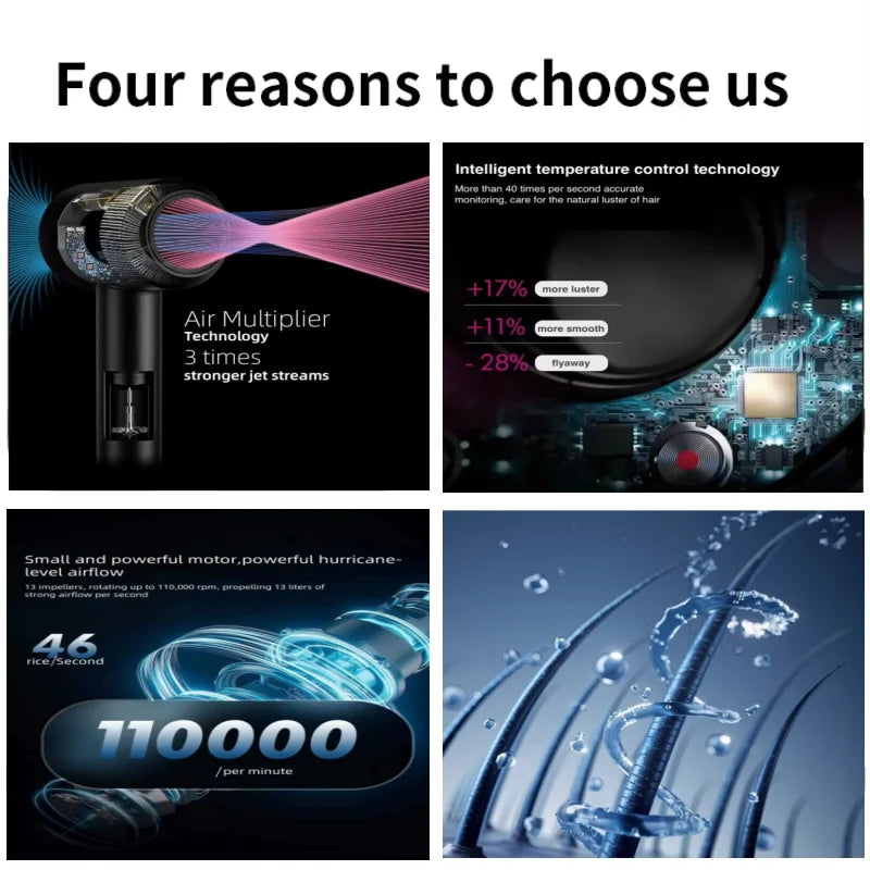Hair dryer hair style machine leafless hair dryer household appliances hair dryer household hair salon professional hair dryer