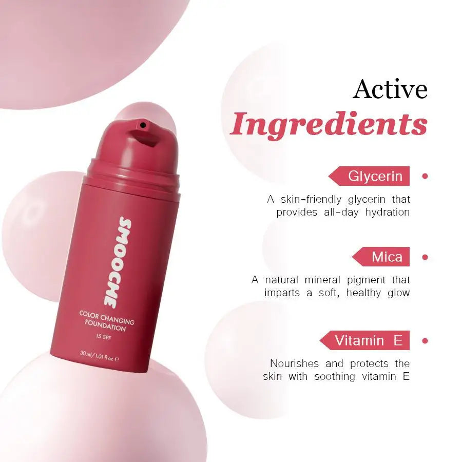 Daily Makeup Color Changing Foundation Automatically Matches Skin Tone Conceals Imperfections And Keeps Skin Smooth All Day