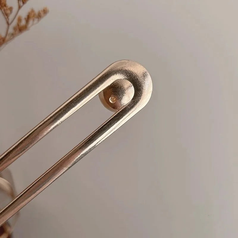 Lazy Hair Styling Tool, Metal Hairpin, Pearl Bun Hairpin, Simple U-Shaped Hair Comb for Bun Hairstyles