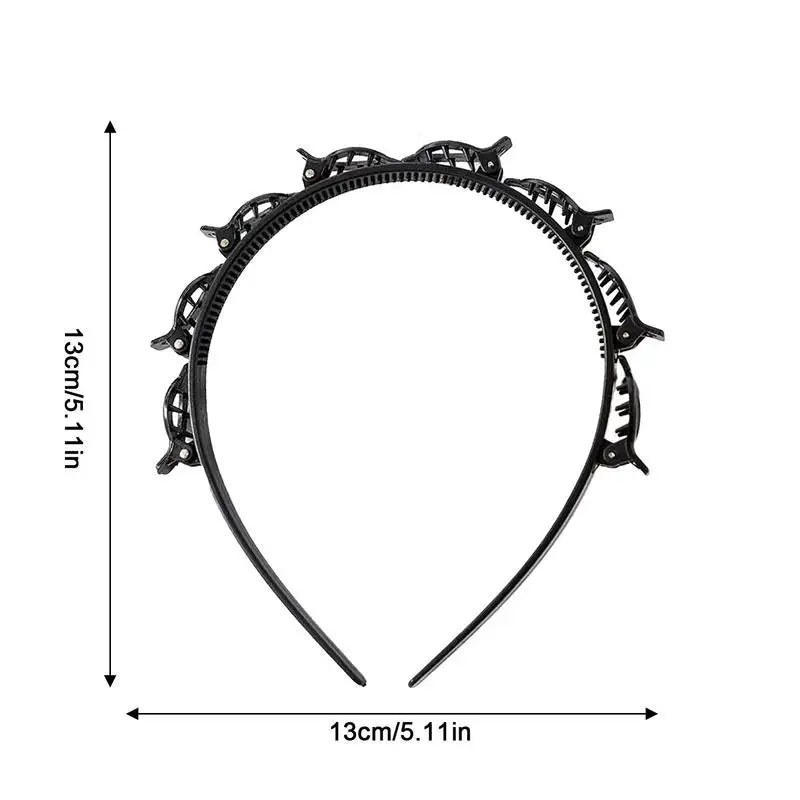 Bangs Hairstyle Hairpin Hairstyle Hairpin Headband Toothed Braid Tool Professional Weave Bangs Clip Hair Accessories For Girls