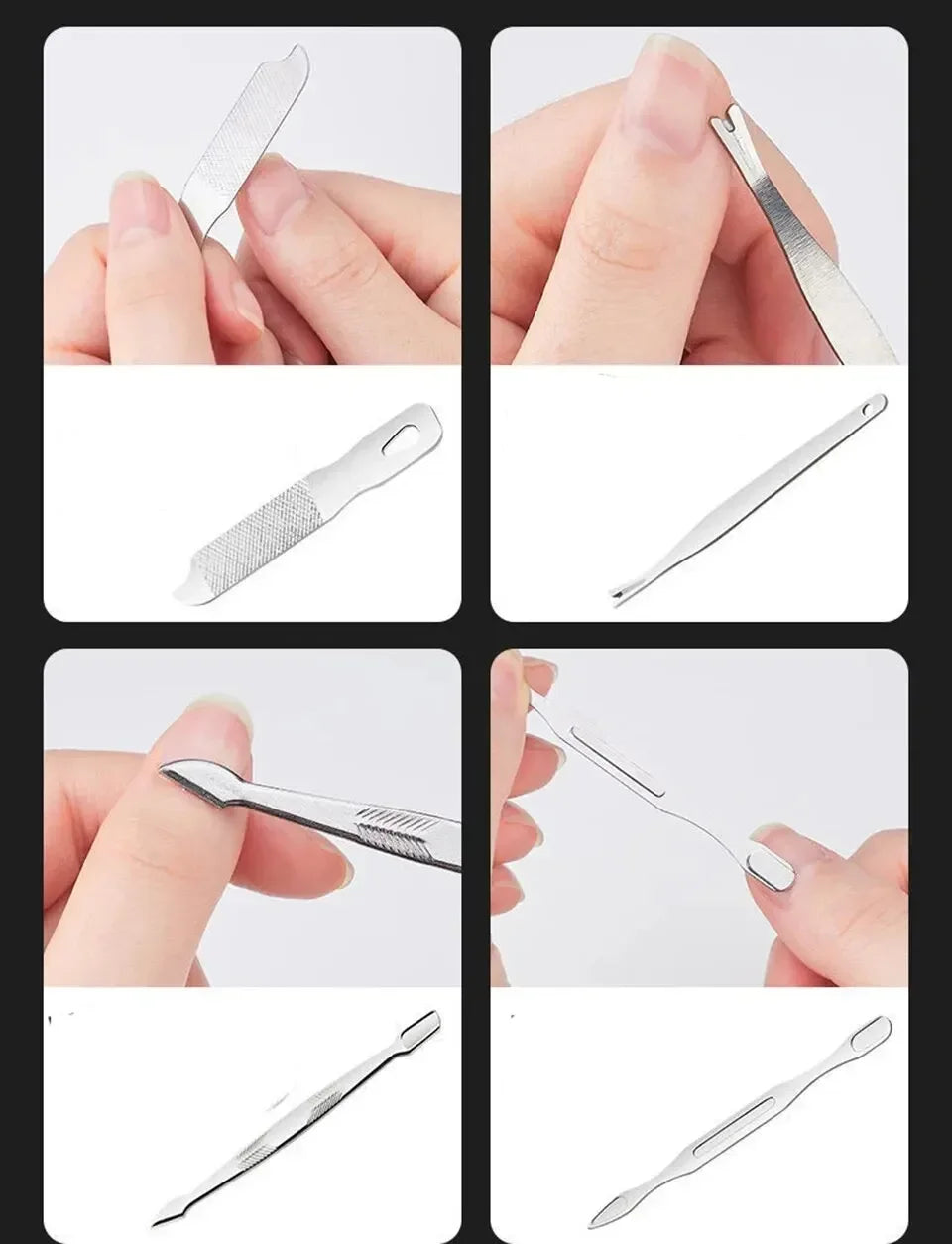 Nail Cutter Set Grooming Tool Set With Portable Case Manicure Art Tool Nails Cut Stainless Steel Nail Clippers Set
