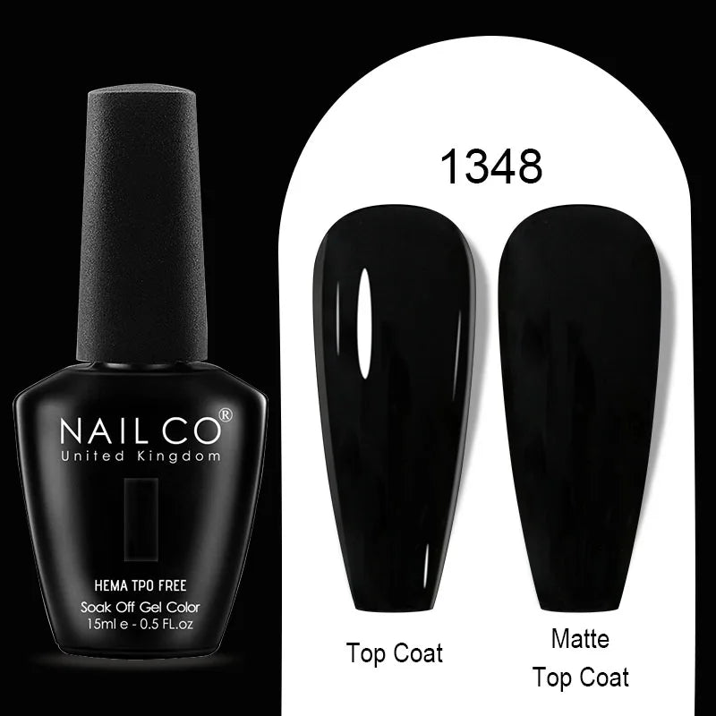 NAILCO 15ml Translucent Gel Nail Polish Semi-permanent Varnish UV Nails Art Glitter HEMA TPO FREE Gel Polish Manicure For Nails