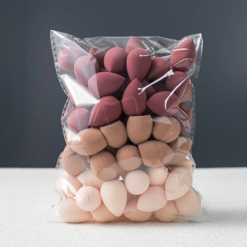60 Mini Makeup Sponges, Foundation Blending Sponges, Multi-color Sponges for Flawless Application of Liquid and Powder Products