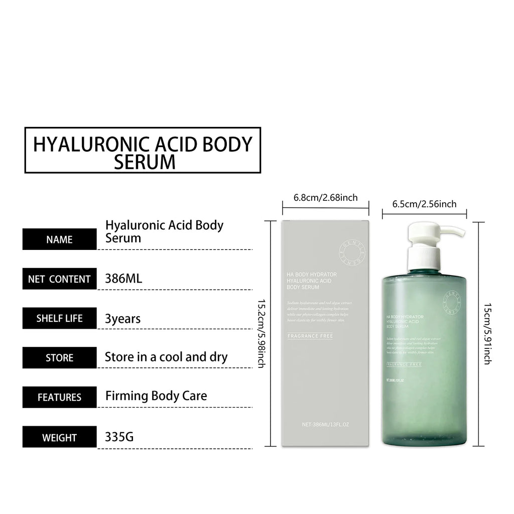 Body Moisturize Essence Enhance Firmness Elasticity Long Lasting Hydration Nourish Smooth Improve Texture Hyaluronic Acid Lotion