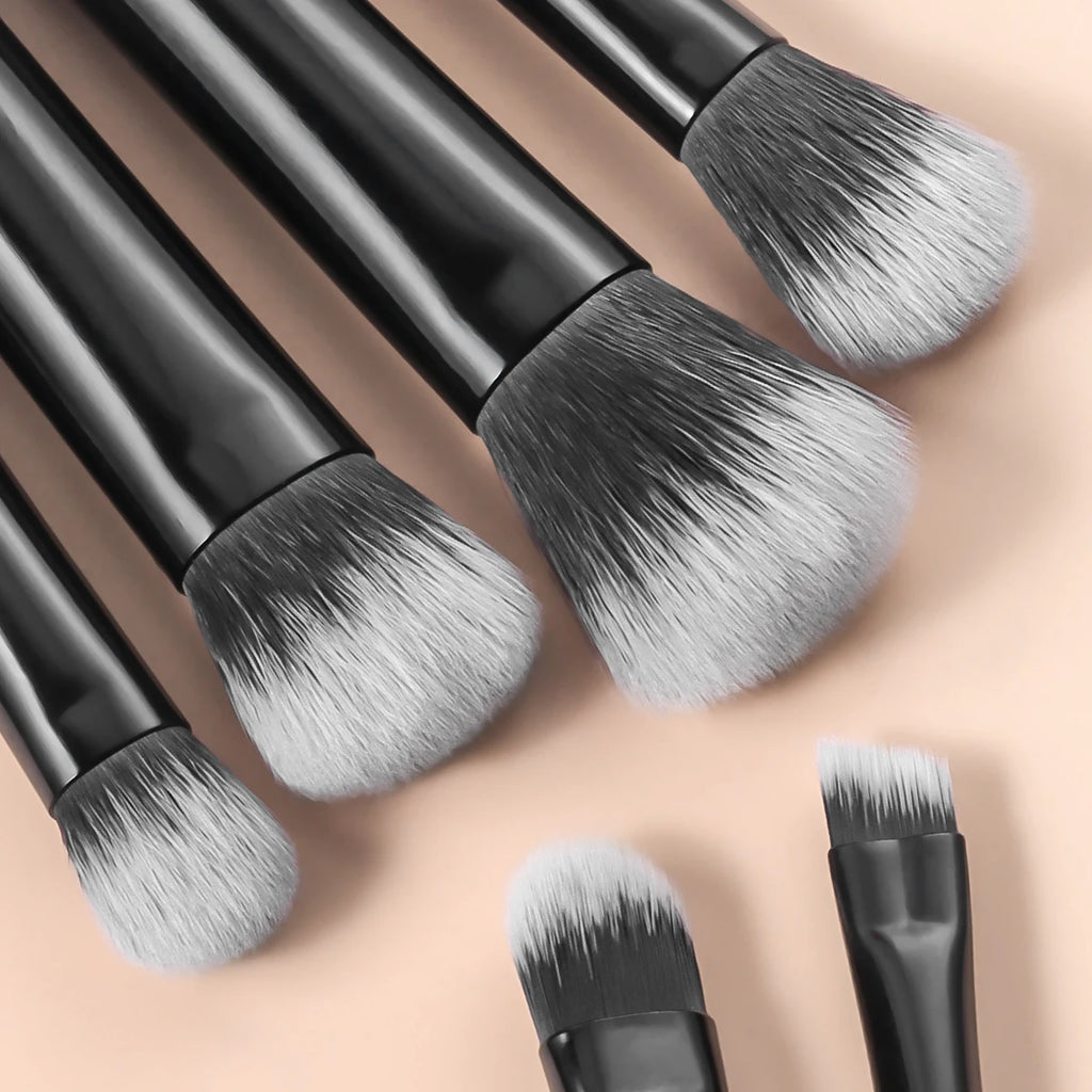 Makeup Brush Sets,10pcs Plastic mini with bag multifunctional Makeup Brush at home or On-the-Go