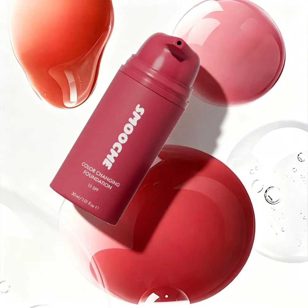 Daily Makeup Color Changing Foundation Automatically Matches Skin Tone Conceals Imperfections And Keeps Skin Smooth All Day