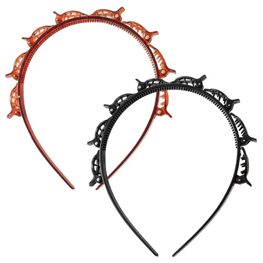Bangs Hairstyle Hairpin Hairstyle Hairpin Headband Toothed Braid Tool Professional Weave Bangs Clip Hair Accessories For Girls