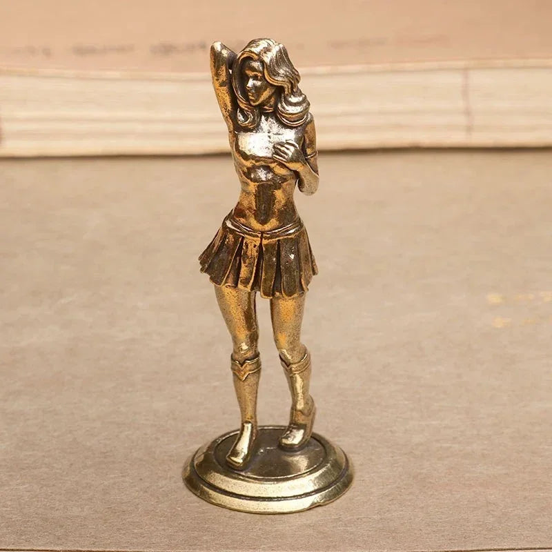 Brass Sexy Girl Figurines Bikini Beauty Statue Naked Woman Ornament Home Decor Model Art Sculptures Collectible Gifts for Man