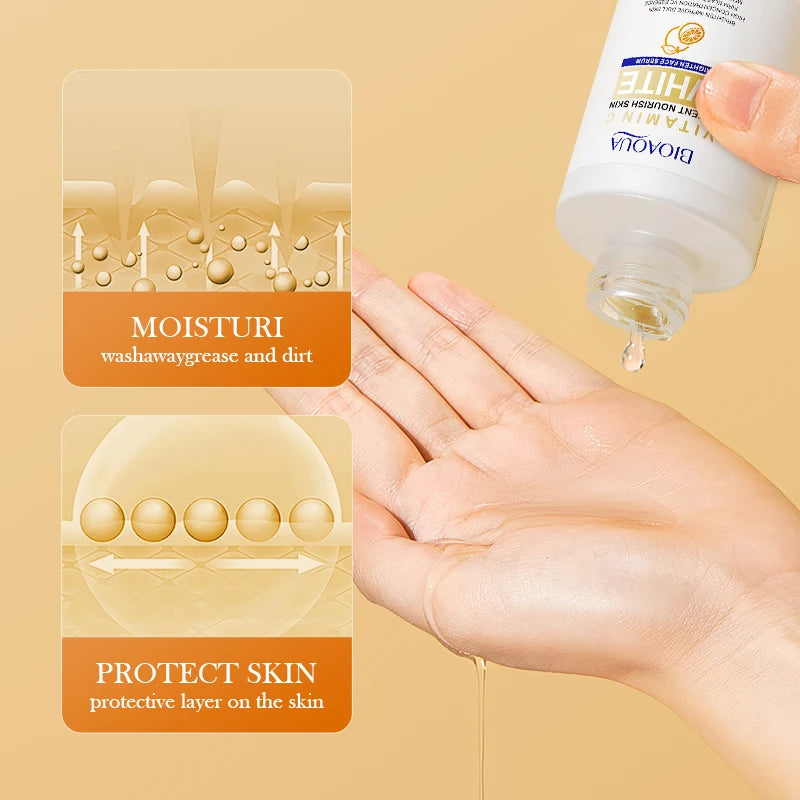BIOAQUA Vitamin C Face Serum Whitening Moisturizing Anti Wrinkles Anti Wrinkles Anti-Aging Facial Essence for Face Skin Care