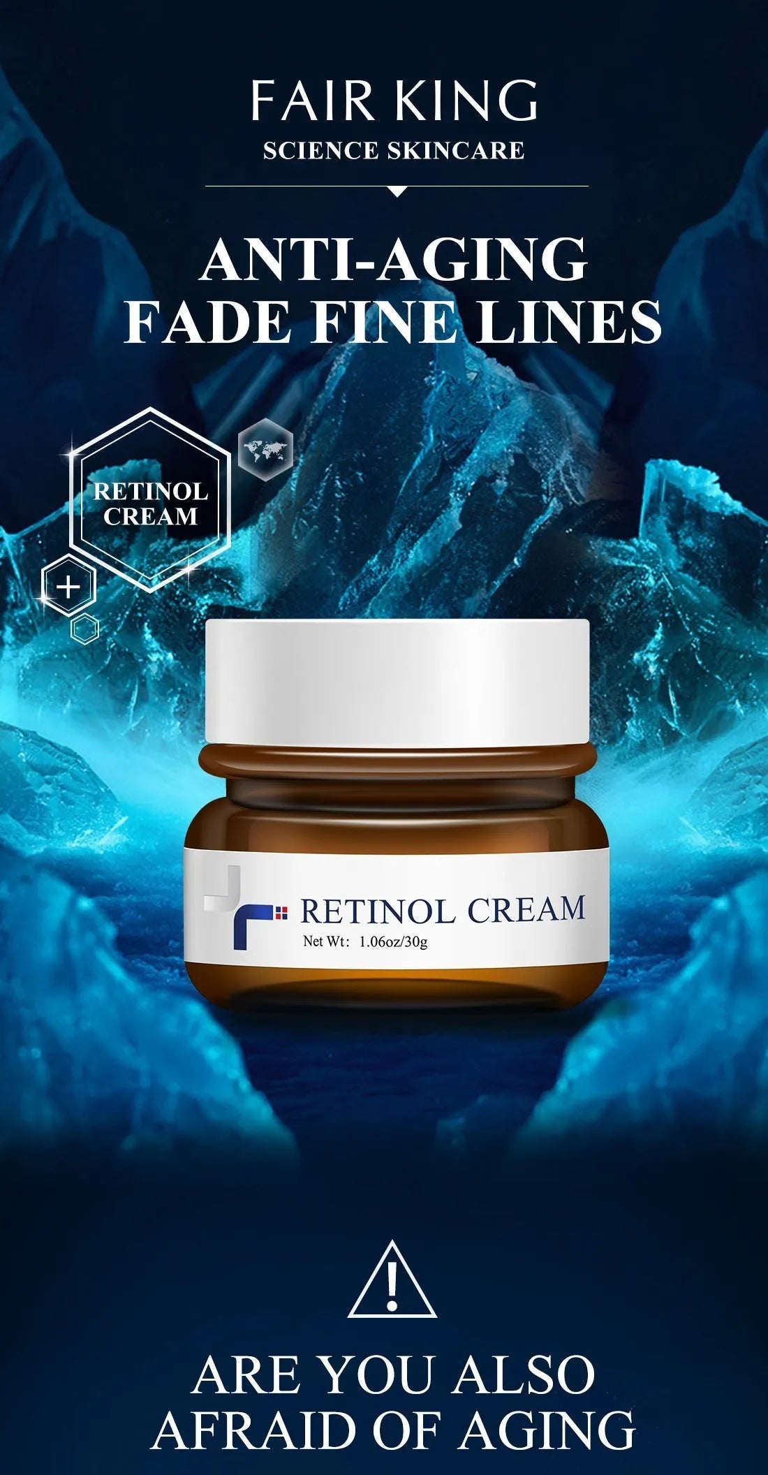 FAIRKING Retinol Anti-Aging Face Cream Reduces Wrinkles and Smoothes Rough Skin Face Skin Care Increase Skin Elasticity 30g