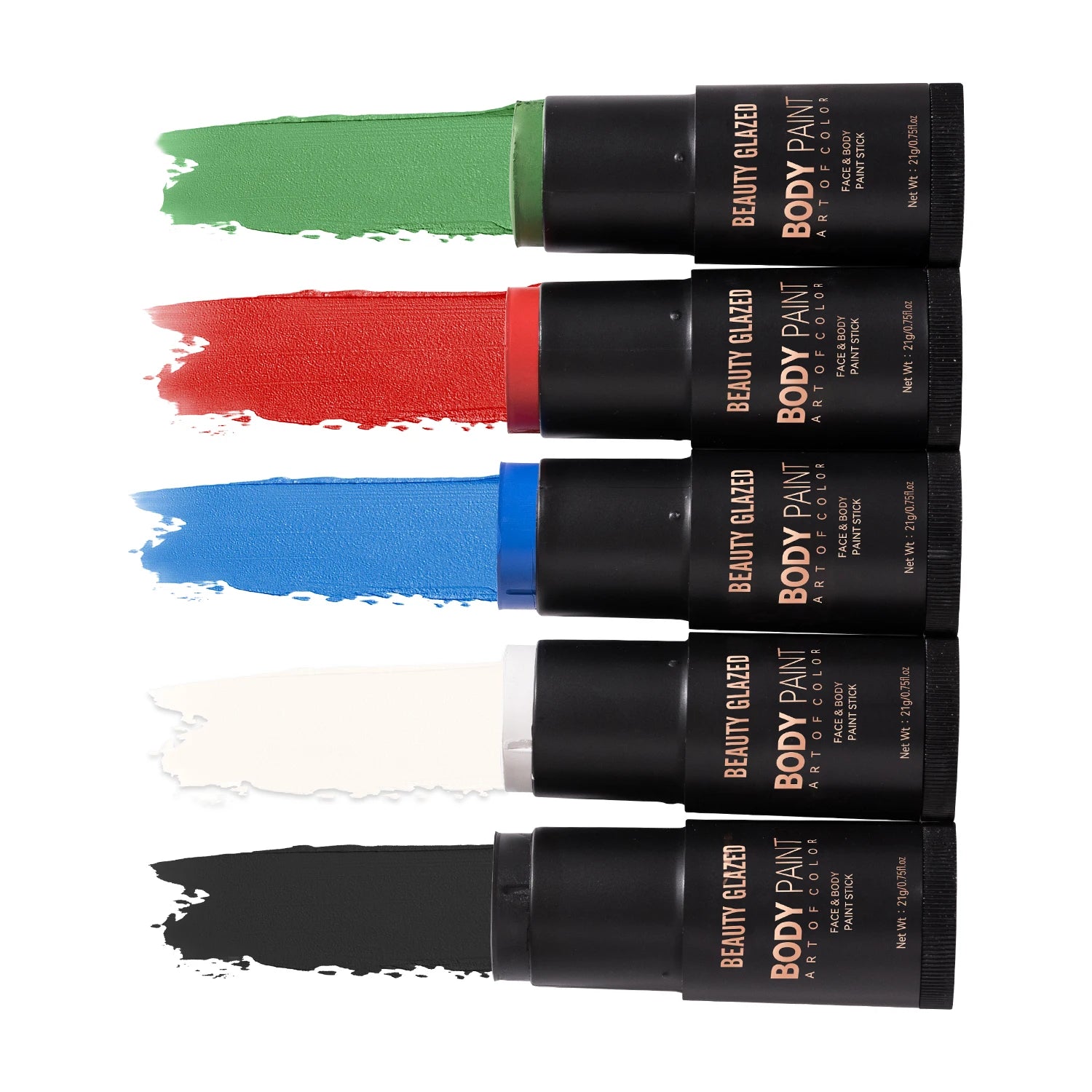 5 Colors Face &Body Paint, Non-Toxic,Professional Painting Kit For Party, Cosplay,Safe For Sensitive Skin